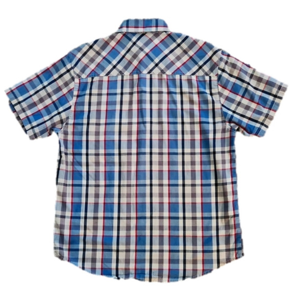 C.e. Schmidt Workwear Blue & Red Plaid Button-Up Shirt - Picture 2 of 6